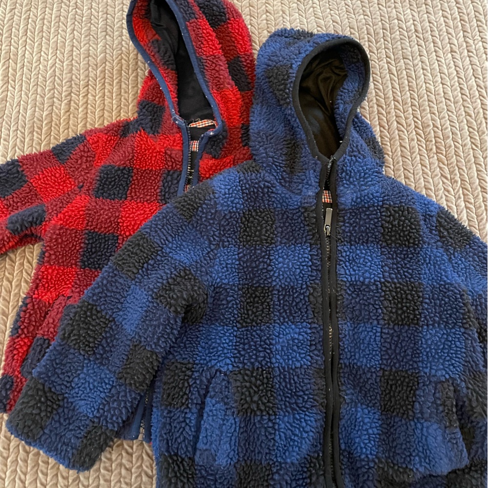 Ben Sherman Sherpa Zip Up Jackets (blue and black) (red and blue) 2 available